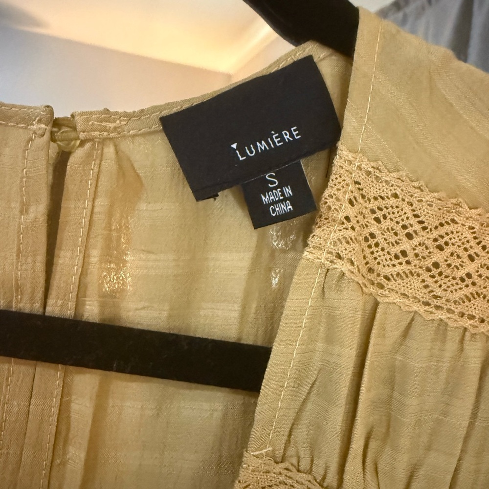 Lumiere Yellow Ruffled Sundress with V-Neck - Picture 3 of 3